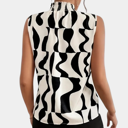 Dames T-shirt met Hoge Halslijn Comfortabel