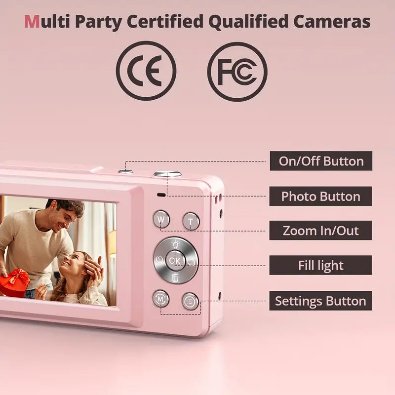 Digitale Camera Retro Vintage 1080p Compact Draagbaar Nostalgisch Ontwerp