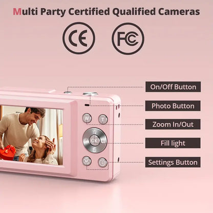 Digitale Camera Retro Vintage 1080p Compact Draagbaar Nostalgisch Ontwerp