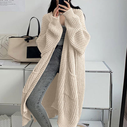 Dames Vest Lange Gebreide Stijlvol Trendy