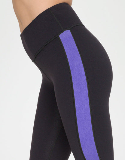 Dames Sportlegging met Contrasterende Strepen Elastisch