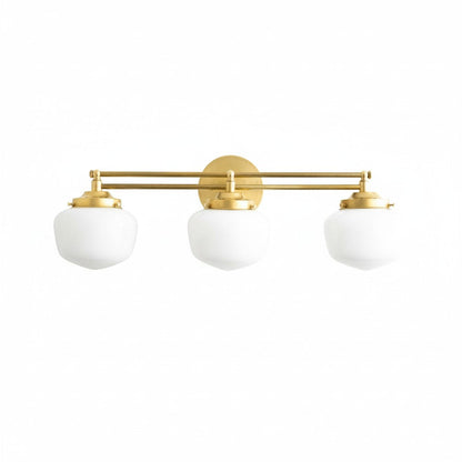 Globe Wandlamp Klassieke Badkamer Schoolhouse Verlichting Mat Opaal Glas voor Spiegel en Wastafel