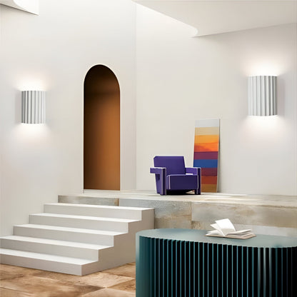 Wandlamp Resin Sculptuur Golvend Nordisch Wit Groen Grijs Slaapkamer Hal