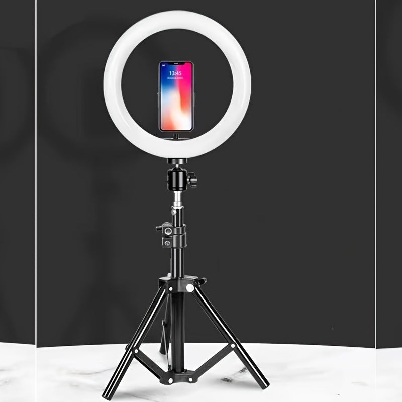 LED-ringlamp 26 cm met verstelbaar statief 55 cm voor fotografie en video