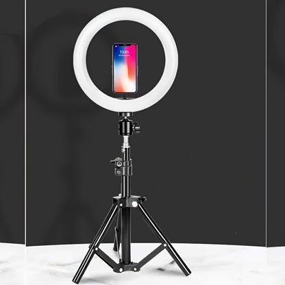 LED-ringlamp 26 cm met verstelbaar statief 55 cm voor fotografie en video