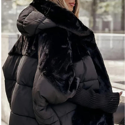 Dames Faux Fur Jas Warme Luxe Wintercoat