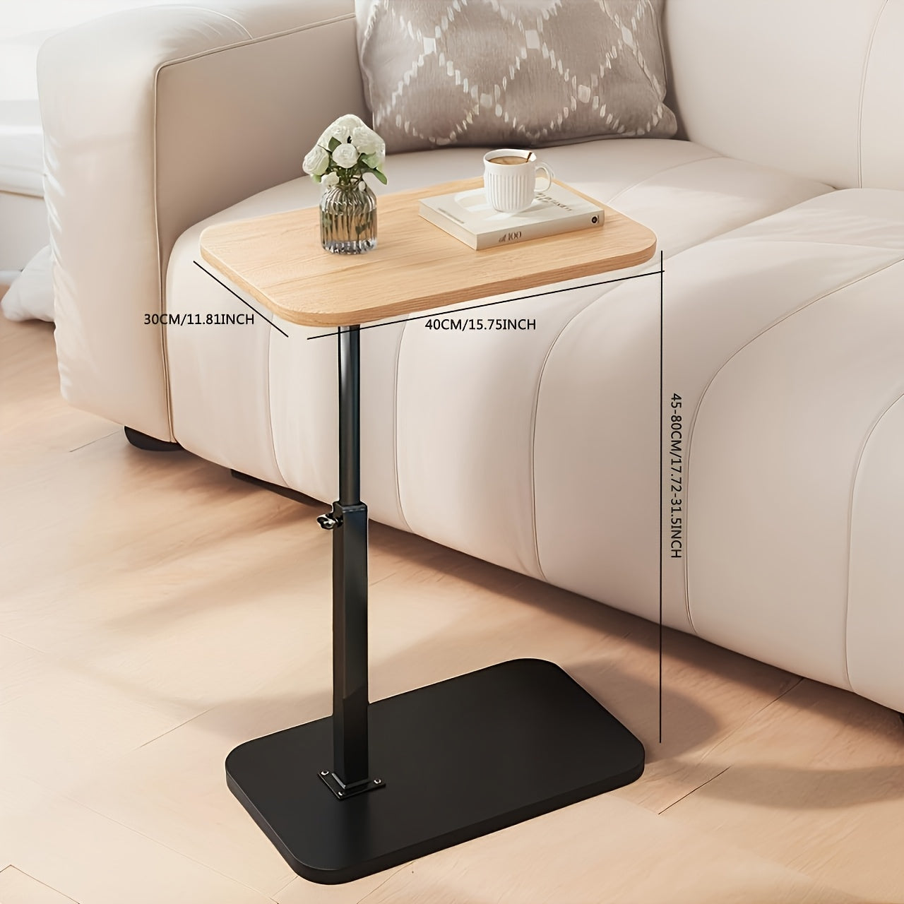 Sansoti | Verstelbare Zijkant Tafel voor Bank, Bed & Sofa