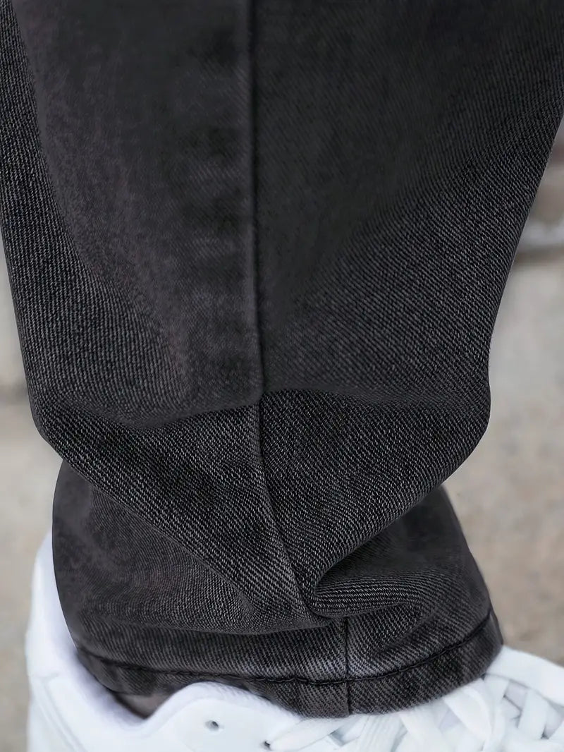 Heren Jeans Broek Losse Zittende Pasvorm Comfortabel