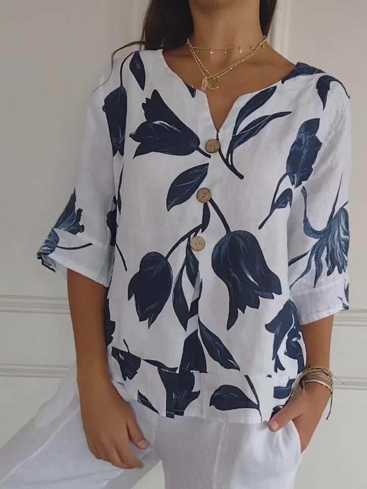 V-hals Blouse voor Vrouw