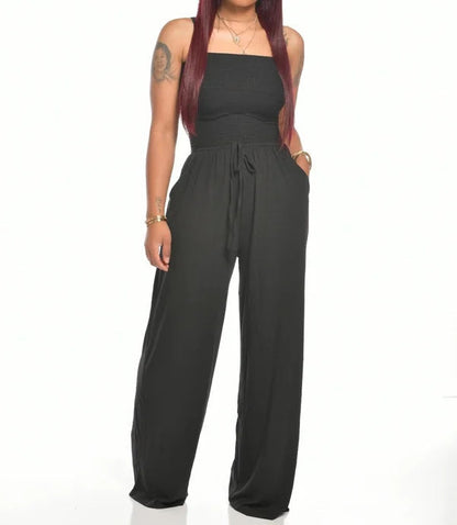 Zomer Jumpsuit Strapless Elegante Lange Broek