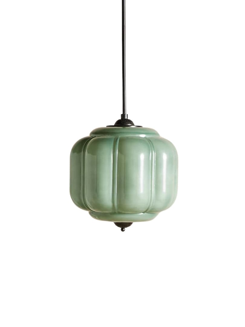 Vintage Melkglazen Hanglamp met Gegolfde Rand – Scandinavische Sfeerverlichting voor Keuken en Slaapkamer
