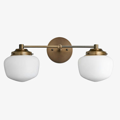 Globe Wandlamp Klassieke Badkamer Schoolhouse Verlichting Mat Opaal Glas voor Spiegel en Wastafel