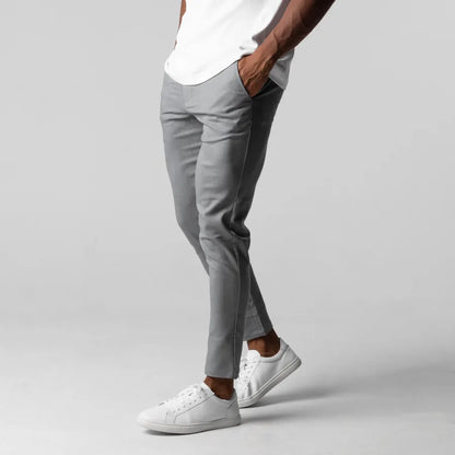 Comfortabele Chino Broek Heren Slim Fit Rekbaar