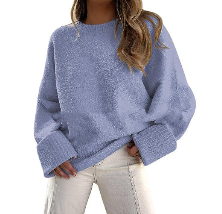 Dames Trui Zacht Oversized Ronde Hals