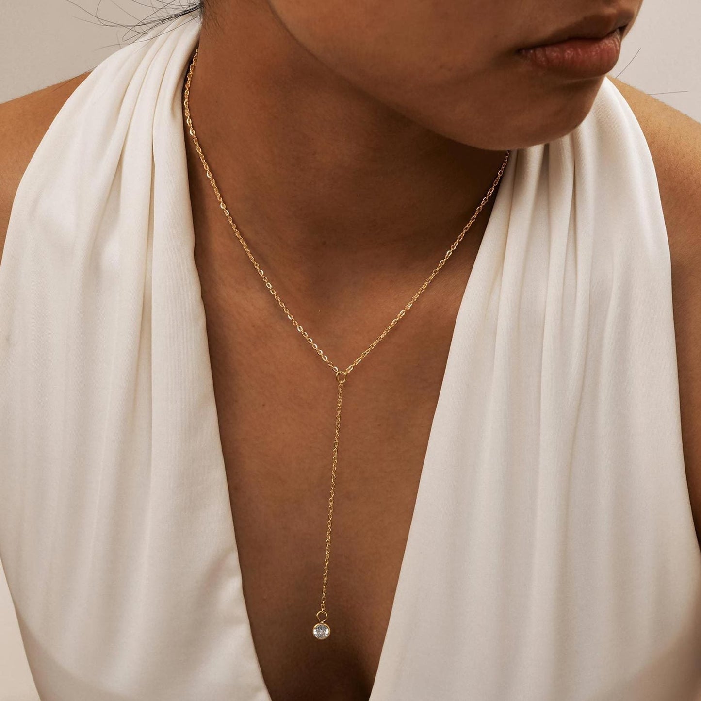 Gouden Ketting V-Model voor Dames Fijn Schakelwerk Subtiel Detail