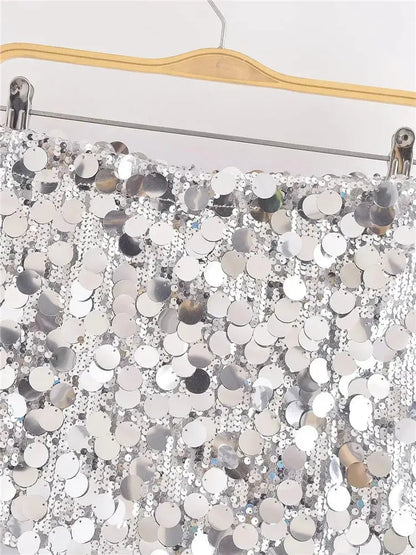 Korte Feestjurk voor Vrouw Glitter Minirok