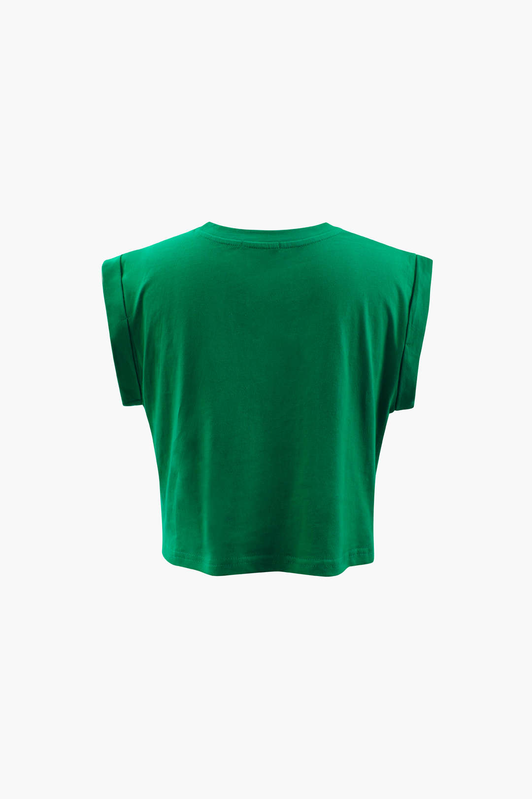 Vrouwelijk Crop Top T-Shirt met Korte Mouwen en Knoopjes