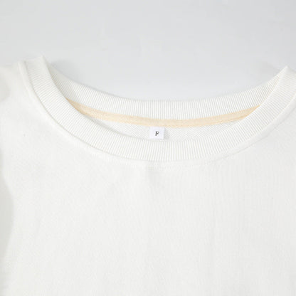 Dames Sweater Warme Losse Trui met Rauwe Boorden