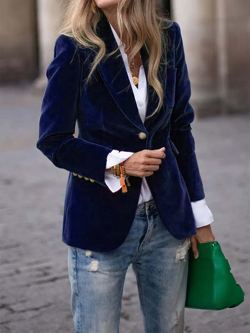 Dames Blazer Fluwelen Stijlvol en Trendy