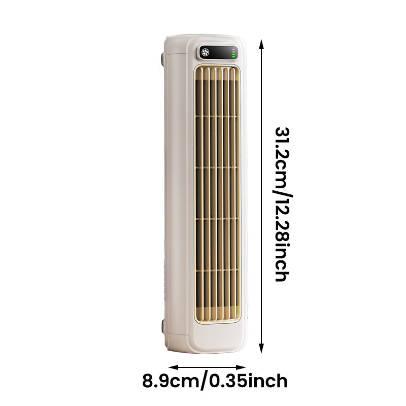 Draadloze Wandmontage Luchtkoeler met 12 Uur Accu – Oplaadbare Ventilator zonder Wieken voor Energiezuinige Koeling