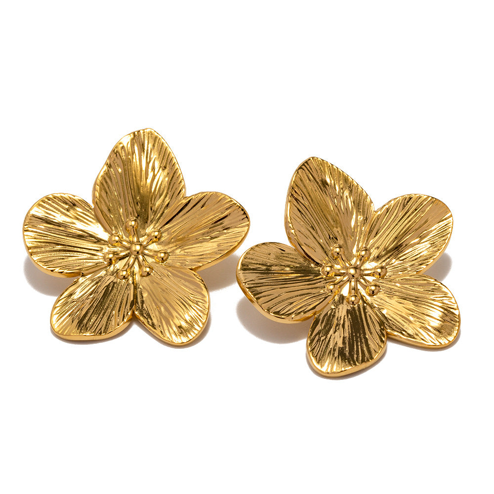 Dames Oorstekers Bloem Roestvrij Staal Elegant Design