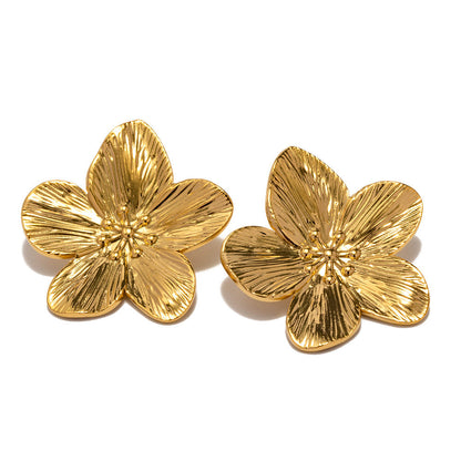 Dames Oorstekers Bloem Roestvrij Staal Elegant Design