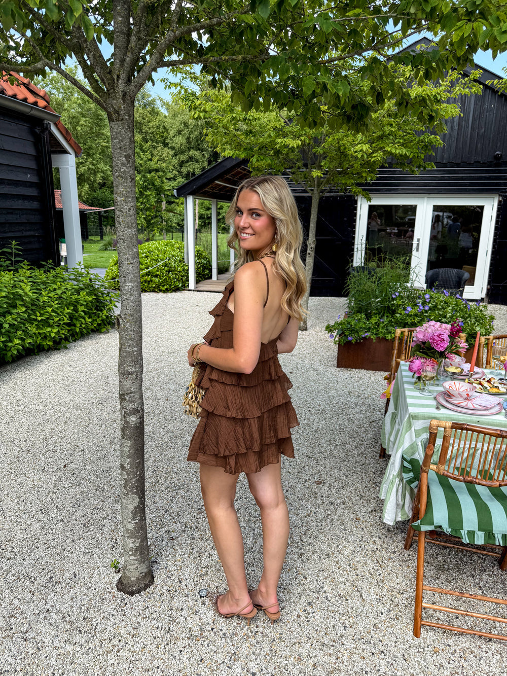 Zomerjurk Dames Asymmetrisch Ruches Korte Jurk Casual