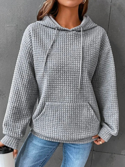 Dames Hoodie Wafelgebreid Comfortabel en Zacht