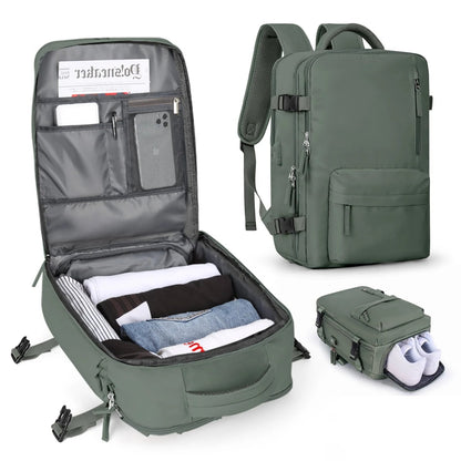Grote Dames Reistas Waterdichte Wandelrugzak 35L Multifunctioneel met USB Poort