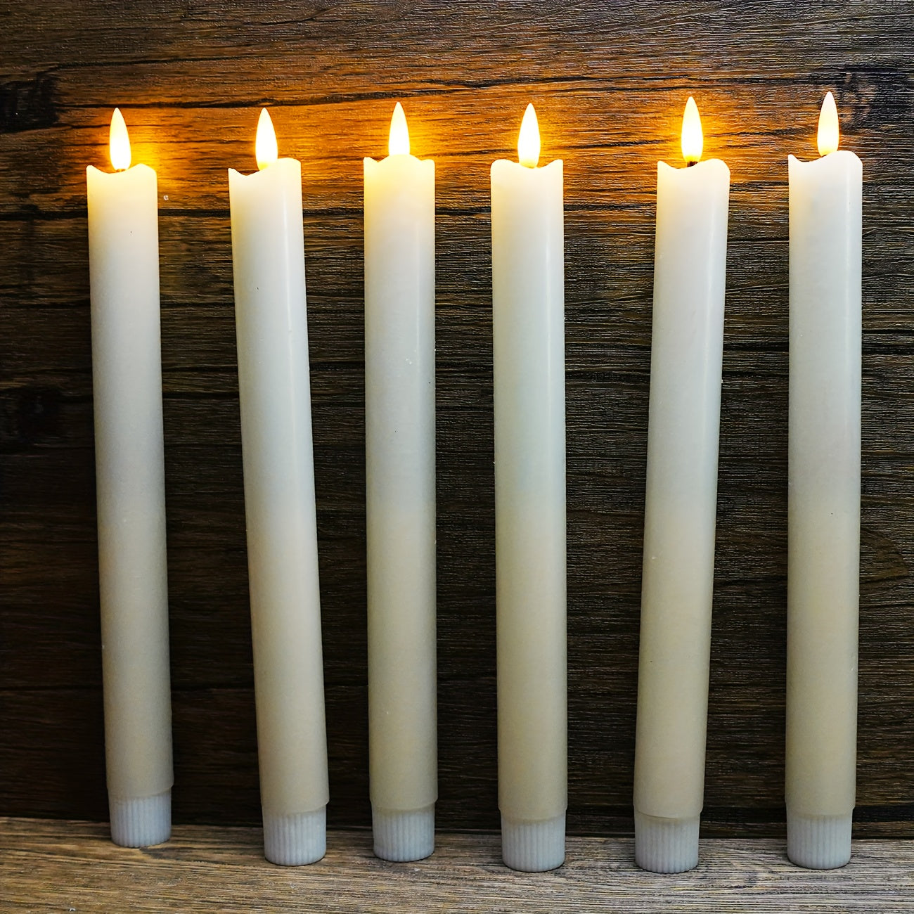 LED Kegelkaarsen met Afstandsbediening – Vlamloze Kaarsen in Ivoor voor Sfeervolle Tafeldecoratie