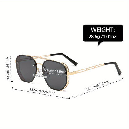 Minimalistische Metalen Zonnebril met UV-bescherming Ronde Glazen Unisex