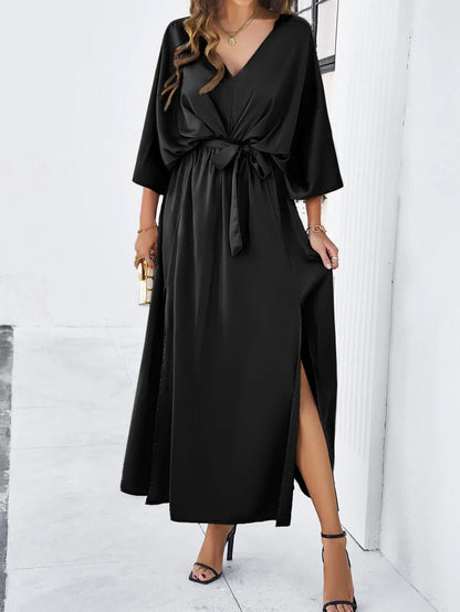 Zomerjurk Dames Maxi V-hals Losse Pasvorm Comfortabel
