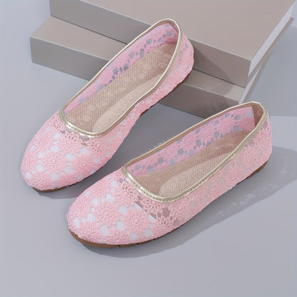 Balletschoenen Bloemenpatroon Roze Dameschoenen