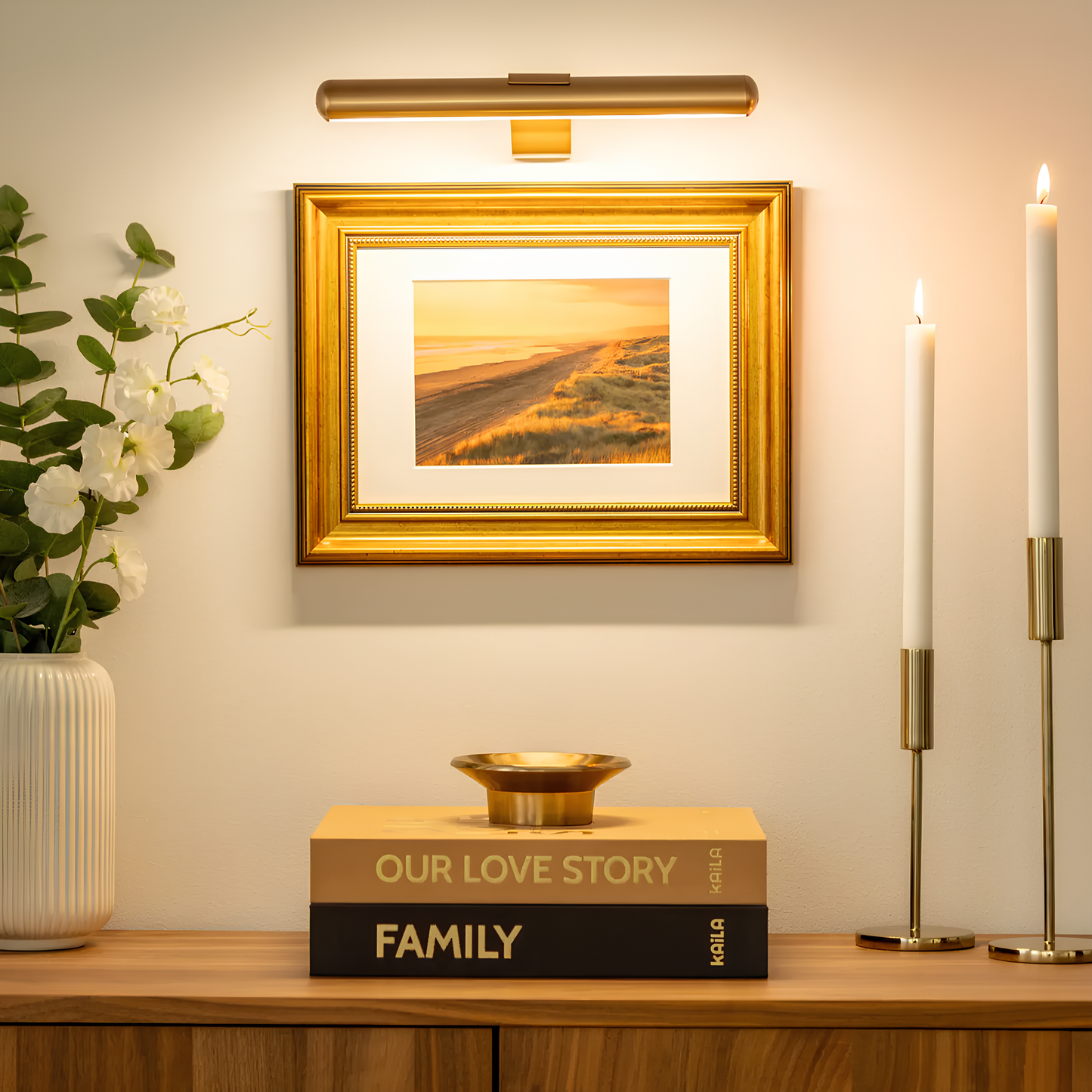Draadloze LED Schilderijverlichting – Oplaadbare Wandlamp voor Kunst & Foto’s