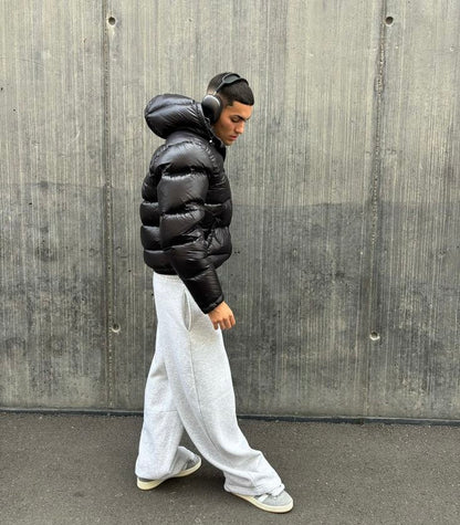 Heren Winterjas Gevoerde Gewatteerde Sherpa Jacket Warm