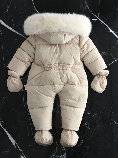 Baby Winterpakje met Capuchon en Kunstbont voor 0-12 Maanden