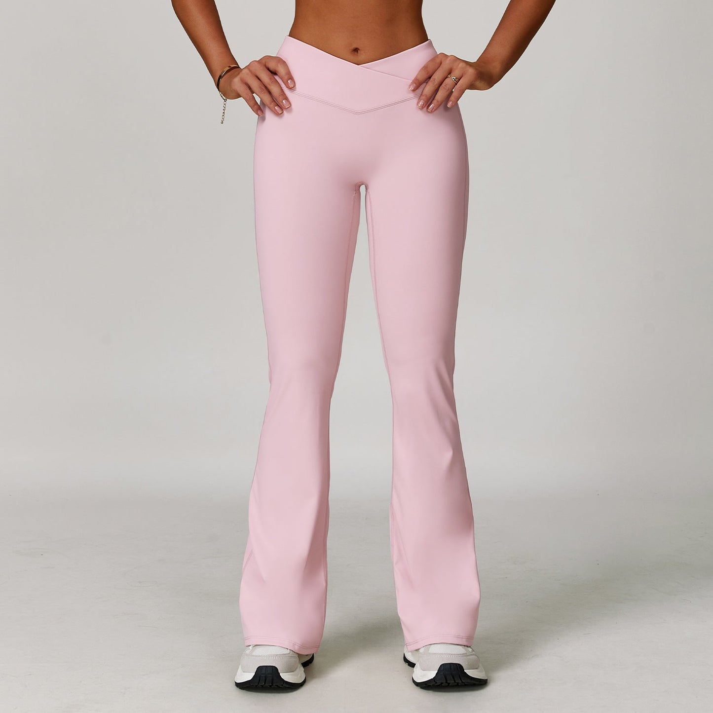 Dames Yoga Broek Hoge Taille Flare Sportbroek Zacht Elastisch