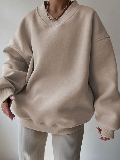 Dames Trui Geel V-Hals Elegante Stijl