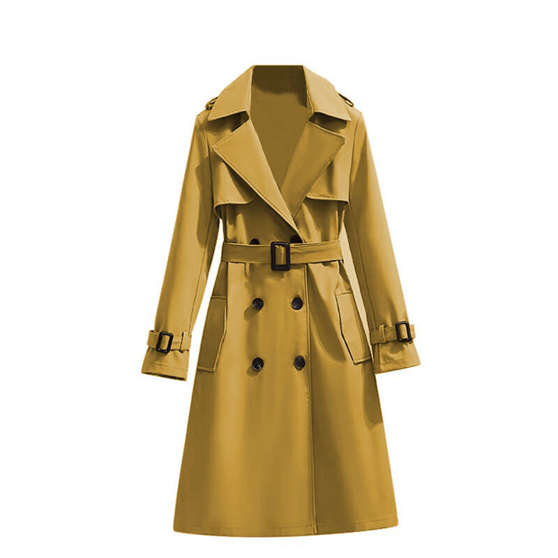Dames Trenchcoat Waterdicht Mid Lengte Stijlvol