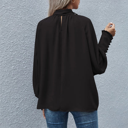 Dames Blouse Strikdetail Elegante Stijl Chique Katoen