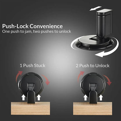 Deurstopper Vloer Push Lock Zinklegering Mechanisch RVS Design