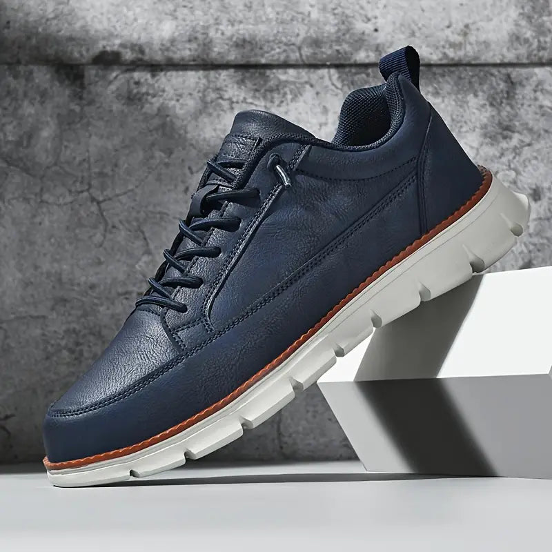 Lorenzo Sneakers van Leer Elegante Stijl