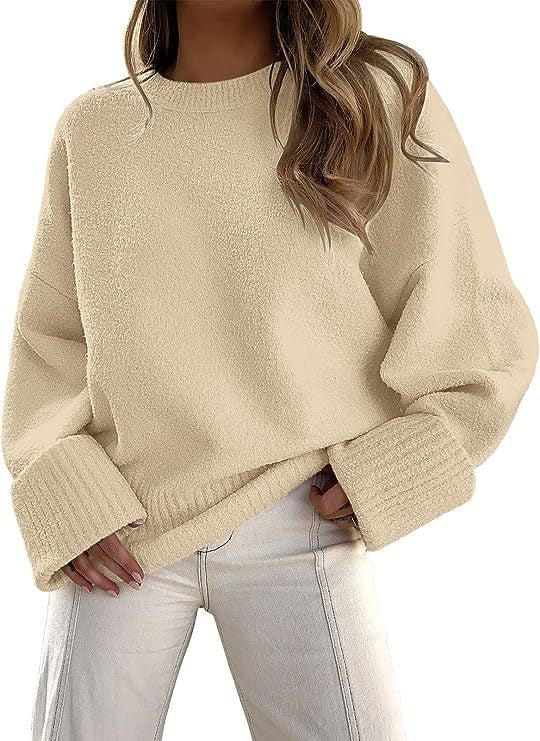 Dames Trui Zacht Oversized Ronde Hals