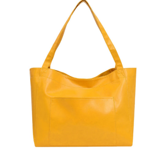 Grote Leren Dames Tote Tas Faux Leer Shopper