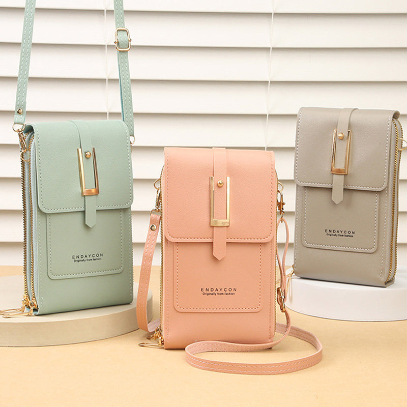 Dames Telefoontas Crossbody met Touchscreen Scherm en Bloemenvormig Ontwerp