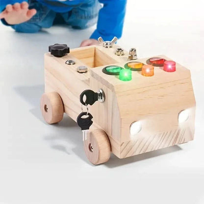 Busy Board Hout Montessori Fijne Motoriek Peuter Educatief Speelgoed LED