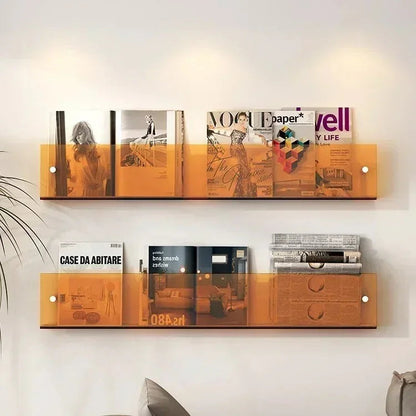 Wandplank PVC Zwevend Tijdschriftenrek 40cm 50cm 80cm Boeken Woonkamer Modern