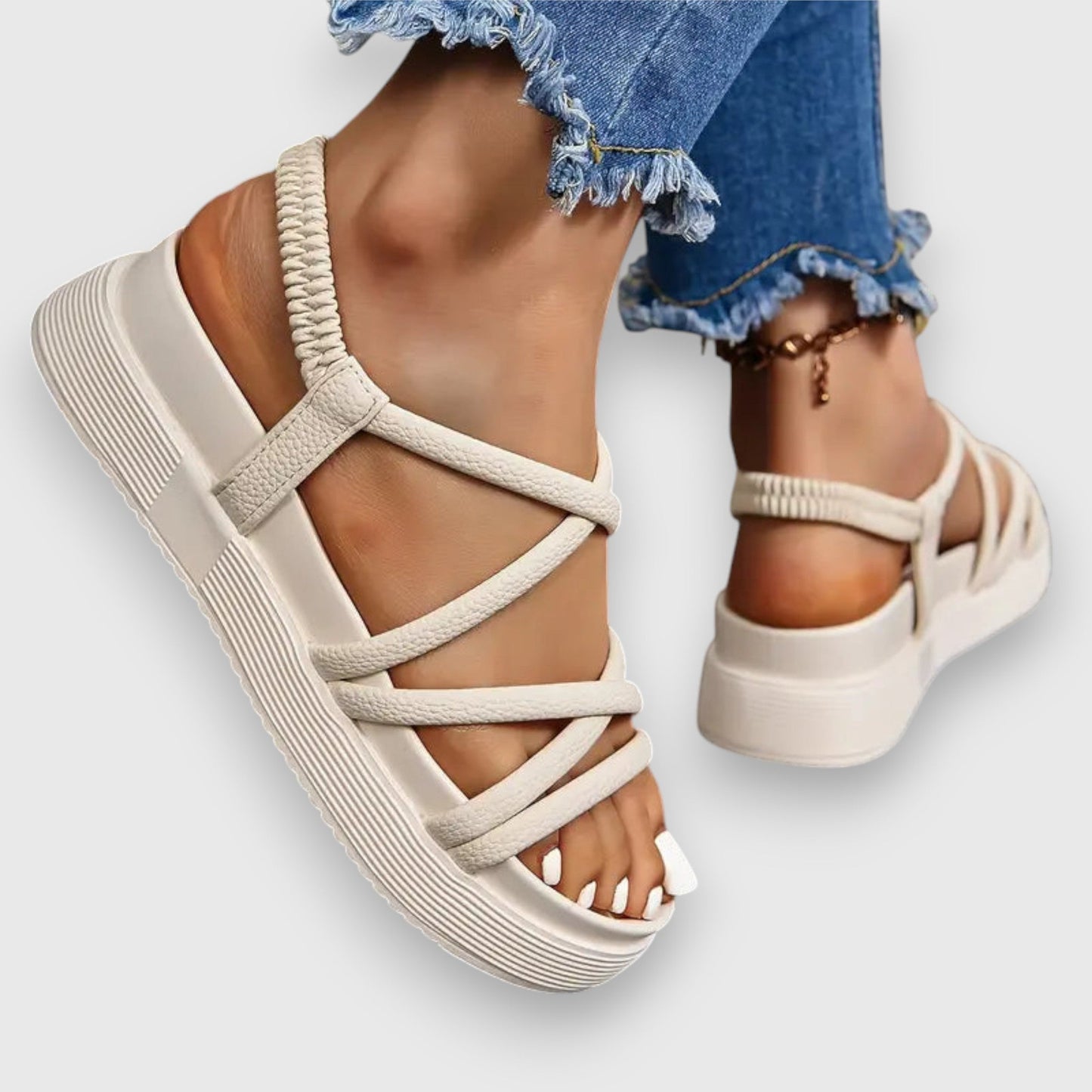 Dames Sandalen Met Bandjes Elegante Pasvorm