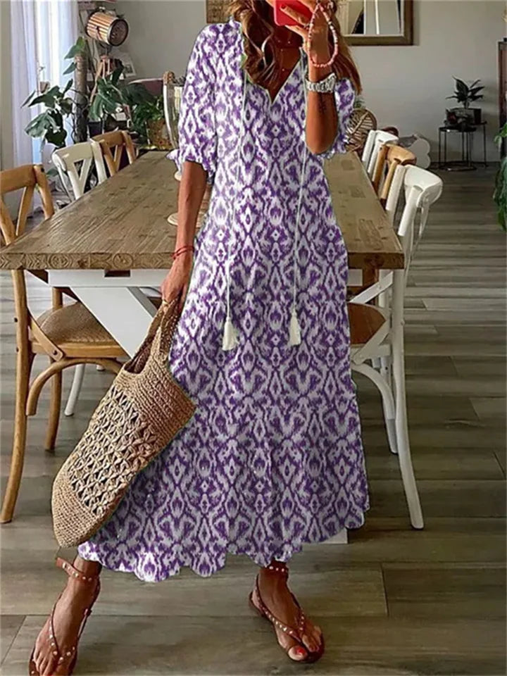 Maxi Jurk voor Vrouw Zomerjurk Boho Stijl Lange Jurk
