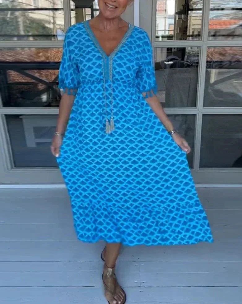 Elegante Jurk met Kleurrijk Design - StudioMarella